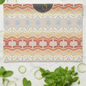 民族のボヘミアのスタイルの幾何学的なパターン キッチンタオル (折り畳み)