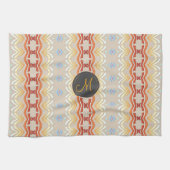 民族のボヘミアのスタイルの幾何学的なパターン キッチンタオル (横)