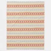 民族のボヘミアのスタイルの幾何学的なパターン フリースブランケット (正面)