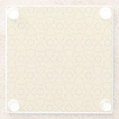 民族のモダンで幾何学的なパターン2 ガラスコースター (裏面)