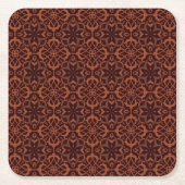 民族のモダンで幾何学的なパターン2 スクエアペーパーコースター (正面)