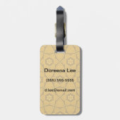 民族のモダンで幾何学的なパターン ラゲッジタグ (裏面縦)