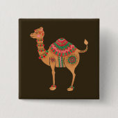 民族のラクダ 缶バッジ (正面)