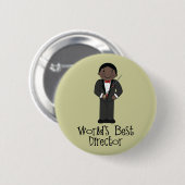 民族の世界の最も最高のな音楽ディレクター 缶バッジ (正面&裏面)