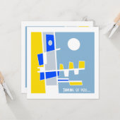 民族の両側イエローブルー考えズ・オブ・ユー カード (正面/裏面インサイチュ)