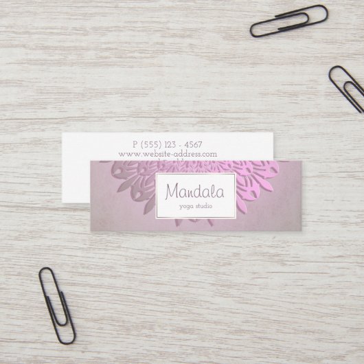 民族の勾配の曼荼羅 スキニー名刺 (正面/裏面インサイチュ)