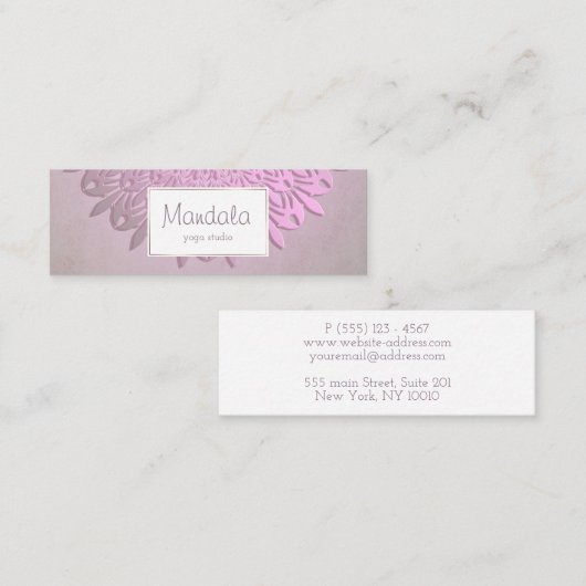 民族の勾配の曼荼羅 スキニー名刺 (正面/裏面)