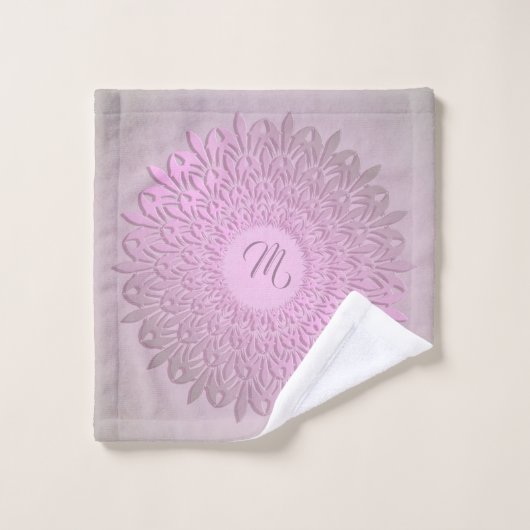 民族の勾配の曼荼羅。 モノグラム ウォッシュタオル (ウォッシュタオル)