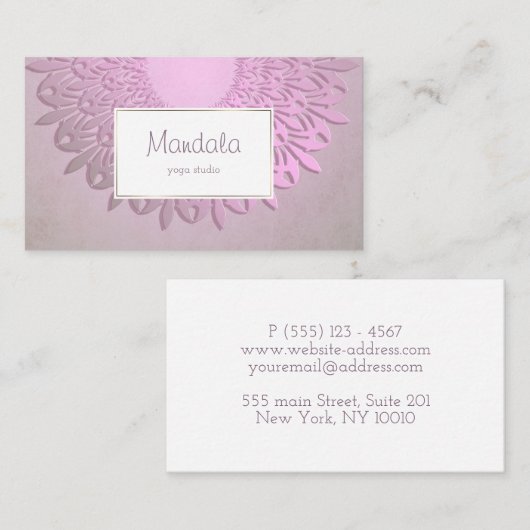 民族の勾配の曼荼羅 名刺 (正面/裏面)