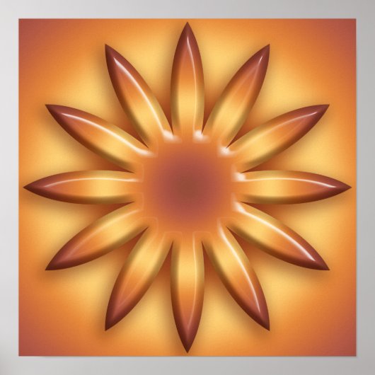 民族の太陽。幾何勾配要素。 ポスター (正面)