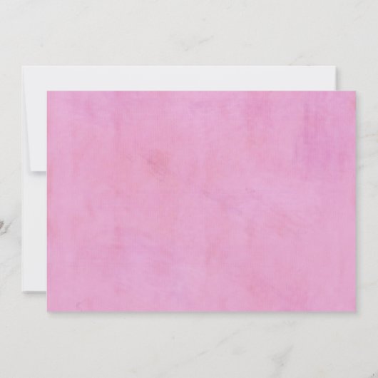 民族の女の赤ちゃんのキューピッドの天使によってはハローのショッキングピンクが飛びます 招待状 (裏面)