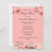 民族の対のバレリーナの花のパリのベビーシャワー 招待状 (裏面)