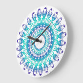 民族の曼荼羅 ラージ壁時計 (傾斜)