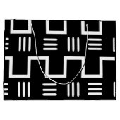 民族の泥の布のギフトバッグ ラージペーパーバッグ (裏面)