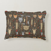 民族の狩りパターン アクセントクッション (裏面)