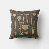 民族の狩りパターン クッション (裏面)