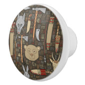 民族の狩りパターン セラミックノブ (右)