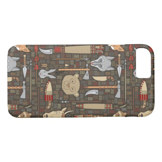 民族の狩りパターン Case-Mate iPhoneケース (裏面(横))