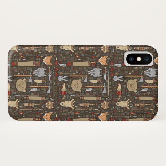 民族の狩りパターン Case-Mate iPhoneケース (裏面(横))