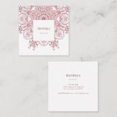 民族の珊瑚の花の曼荼羅 スクエア名刺 (正面/裏面)