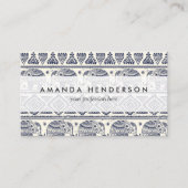 民族の種族のアステカな象パターン 名刺 (正面)