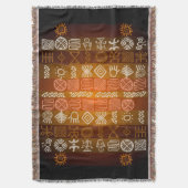 民族の種族のアフリカのグラフィック スローブランケット (正面縦)