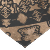 民族の種族の曼荼羅の黒および金ゴールド テーブルクロス (アングル)