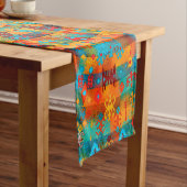 民族の種族の曼荼羅#1 ショートテーブルランナー (インサイチュ)