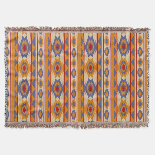 民族の継ぎ目が無いパターン スローブランケット (正面)