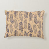 民族の羽の輪郭パターン アクセントクッション (裏面)