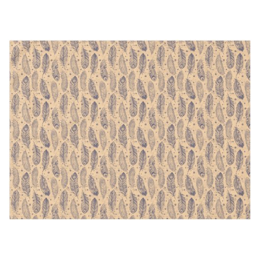 民族の羽の輪郭パターン テーブルクロス (正面(横))