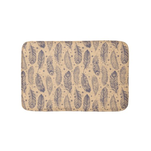 民族の羽の輪郭パターン バスマット (正面)