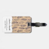 民族の羽の輪郭パターン ラゲッジタグ (裏面横)