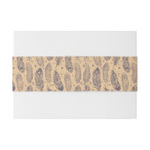 民族の羽の輪郭パターン 招待状ベリーバンド (裏面例)