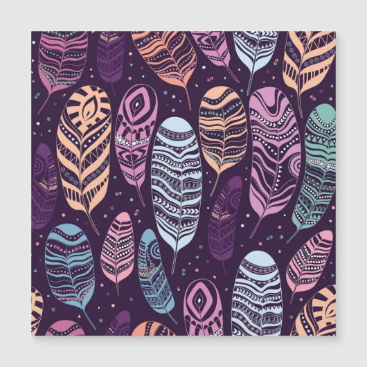 民族の羽：白黒の模様 (正面)