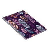 民族の羽：白黒の模様 ノートブック (右側)