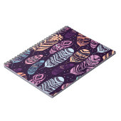 民族の羽：白黒の模様 ノートブック (左側)