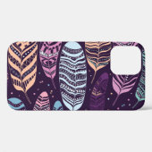 民族の羽：白黒の模様 Case-Mate iPhoneケース (裏面 (横))