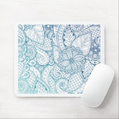 民族の花の曼荼羅パターン マウスパッド (マウス)