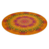 民族の花の曼荼羅 カッティングボード (角)