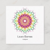 民族の花の曼荼羅 スクエア名刺 (正面)
