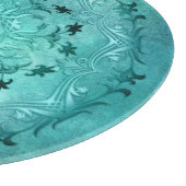 民族の花の曼荼羅。モノグラム カッティングボード (角)