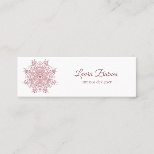 民族の花の珊瑚の曼荼羅 スキニー名刺 (正面)