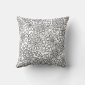 民族の花の落書き クッション (裏面)