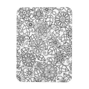 民族の花の落書き マグネット