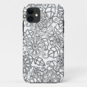 民族の花の落書き Case-Mate iPhoneケース (裏面)