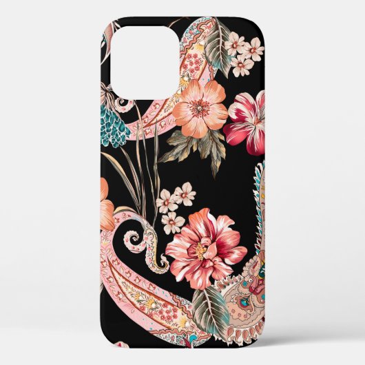 民族の花や葉ペイズリーヴィンテージの葉 Case-Mate iPhoneケース (裏面)