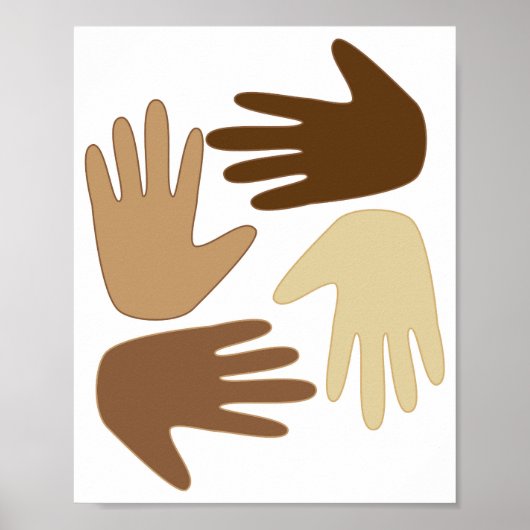 民族の違う手 ポスター (正面)