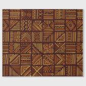 民族の部族の聖におけるアフリカの衝突のシームレスなパターン ラッピングペーパー (フラット)