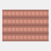 民族の部族の黄金色の幾何学 ラッピングペーパーシート (正面3)